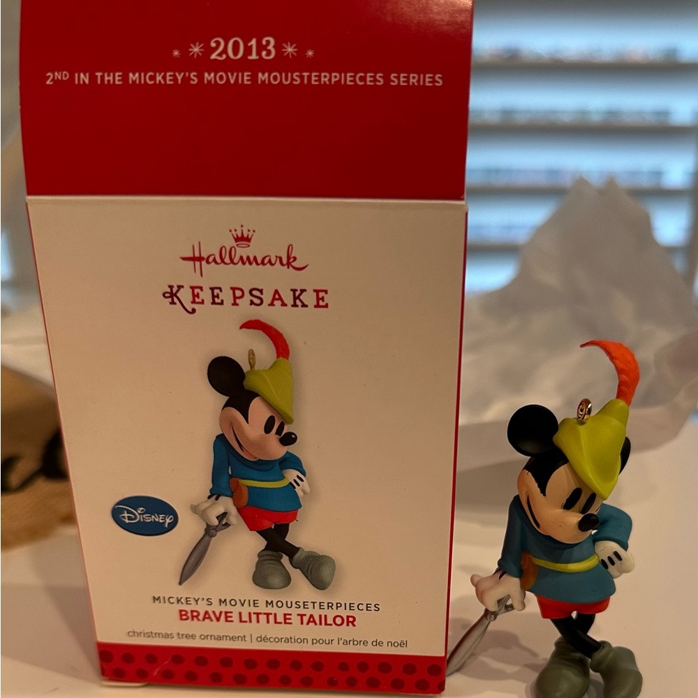 Hallmark Keepsake Mickey Mouse Brave Little Tailor Ornament - Red, Blue, Green - Picture 2 of 5